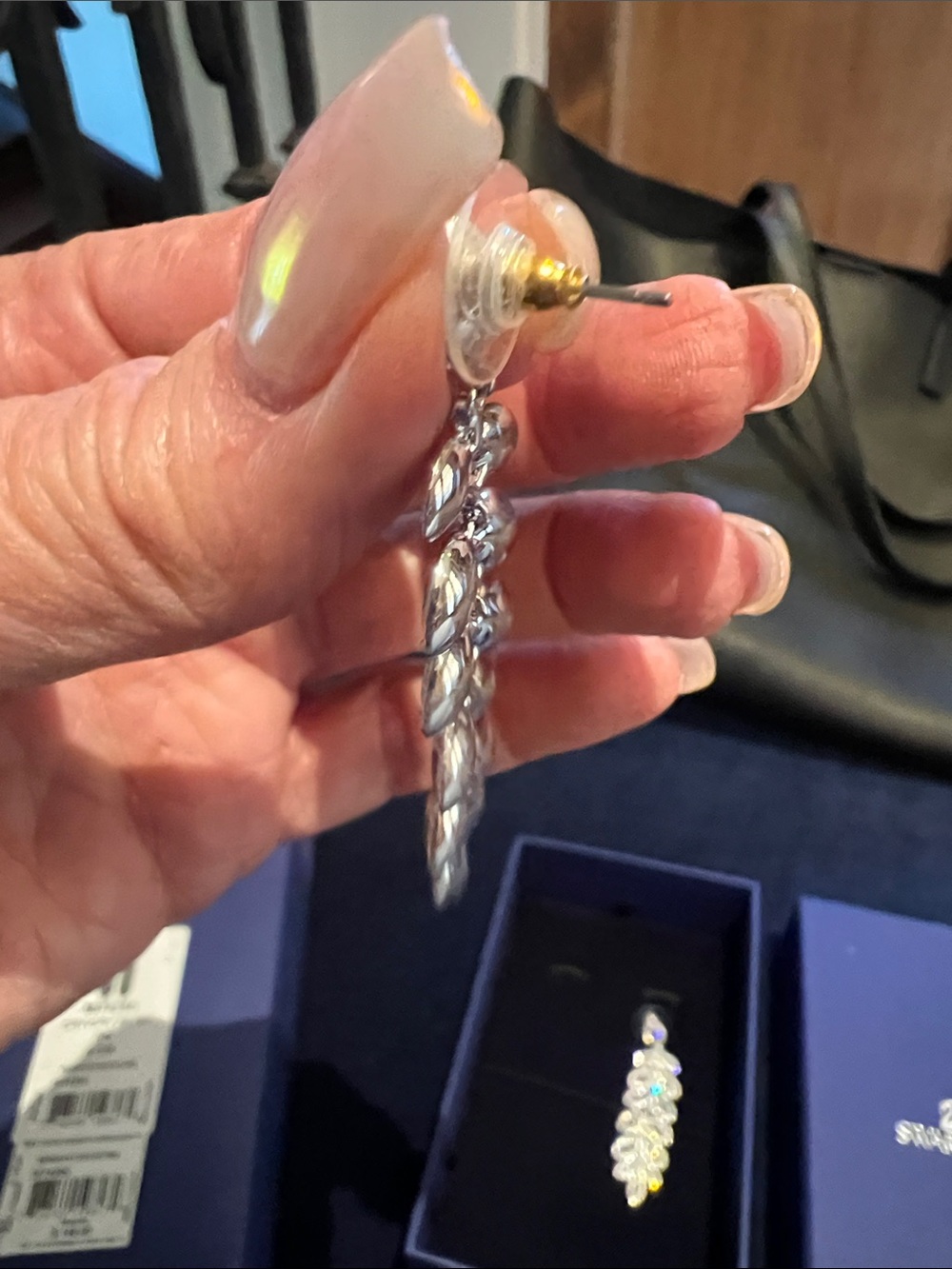 Swarovski crystal earrings for pierced ears. - Picture 4 of 5